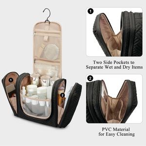 Bagsmart Atlas Bonchemin Hanging Toiletry Black NEW!!!